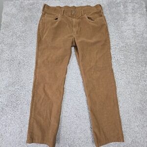 Brooks Brothers Mens Stretch‎ Corduroy Pants Size 38x30 Tan Classic Fall